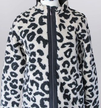 Cozy Leopard Print Zip Jacket Cozy Leopard Print Zip Jacket