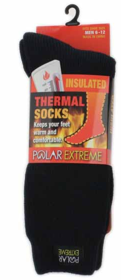 Polar Extreme Heat Men's Black  Sock (50 % OFF)