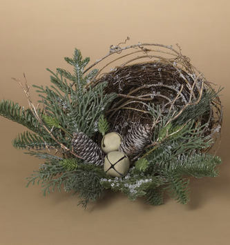 8'' Vine Bird Nest w/ Bells