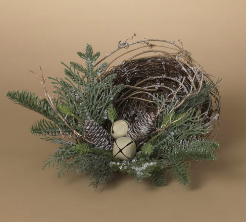 8'' Vine Bird Nest w/ Bells