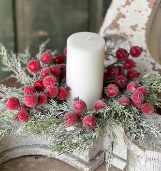 Icy Yule Berry Fir Candle Ring