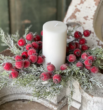 Icy Yule Berry Fir Candle Ring