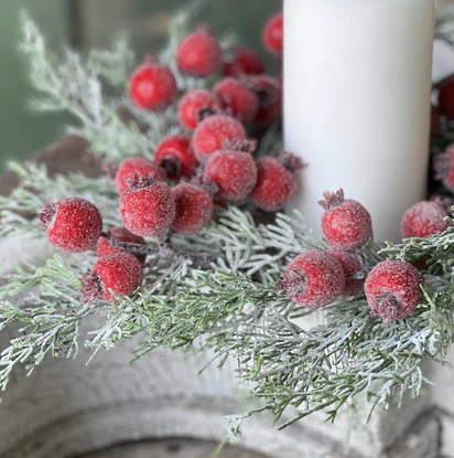 Icy Yule Berry Fir Candle Ring