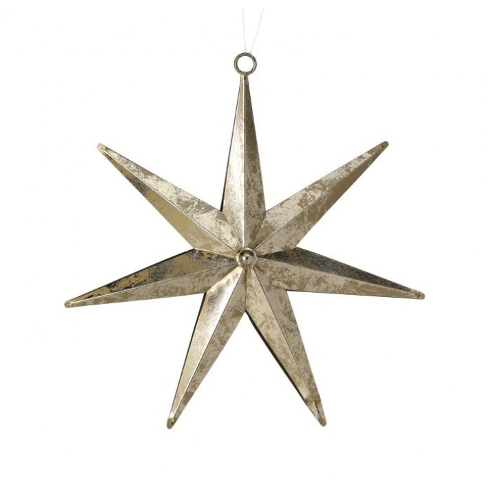Gold Metal Star of Bethlehem
