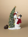 LED Snowmen Decorating Tree