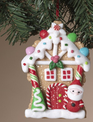 Iced Gingerbread House Ornament (3-Styles)
