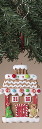 Iced Gingerbread House Ornament (3-Styles)