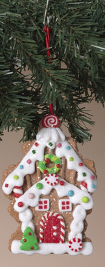 Iced Gingerbread House Ornament (3-Styles)