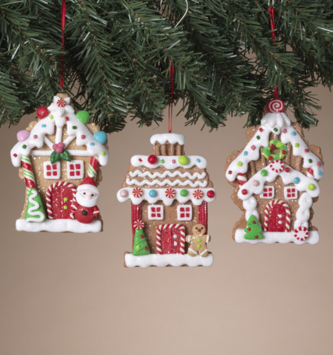 Iced Gingerbread House Ornament (3-Styles)