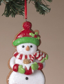 Iced Gingerbread Snowman Cookie Ornament (3-Styles)