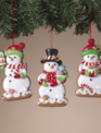 Iced Gingerbread Snowman Cookie Ornament (3-Styles)