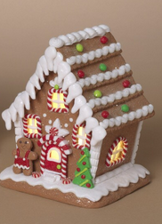 LED Small Gingerbread House (3-Styles)