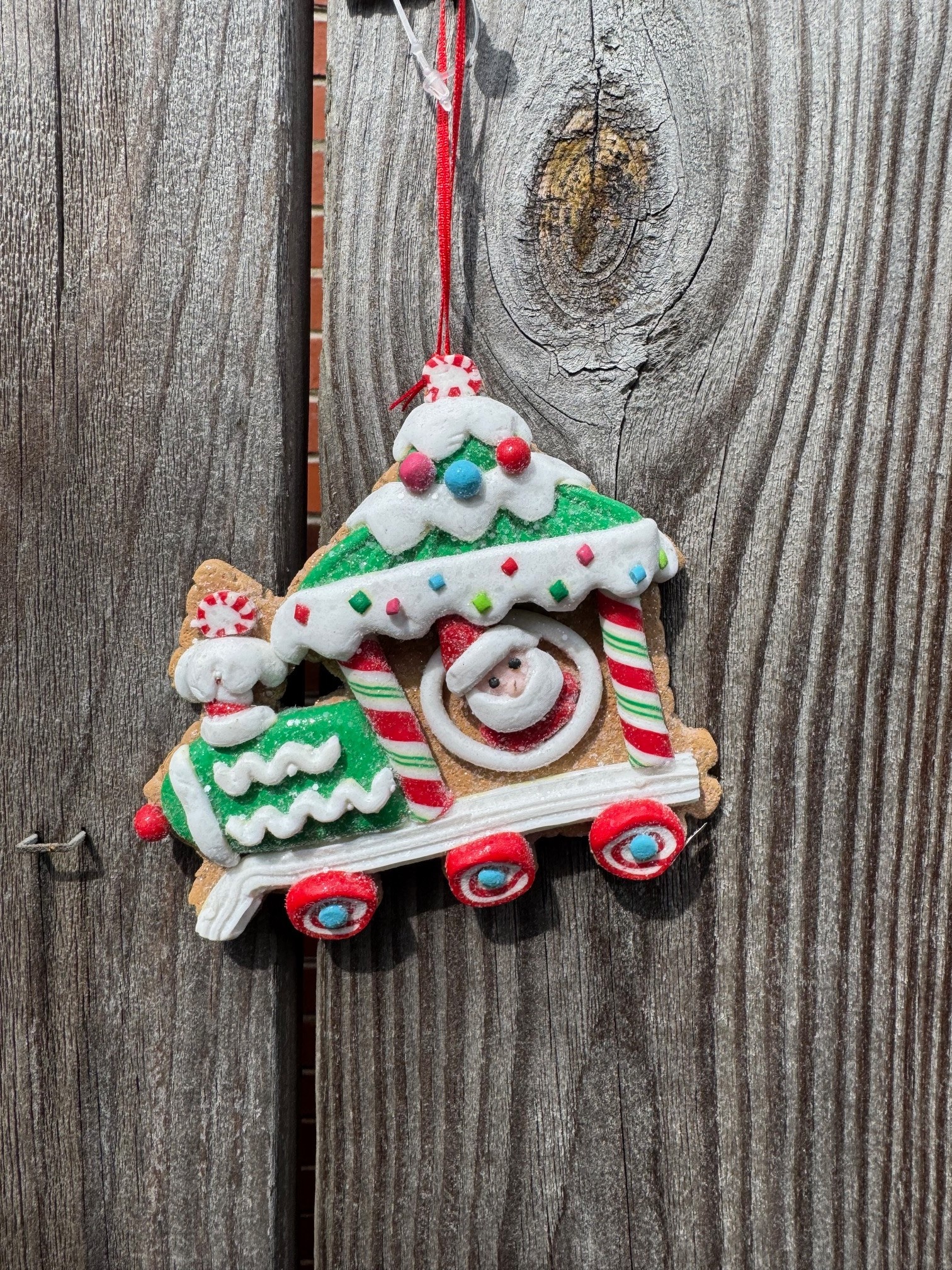 Iced Gingerbread Train Ornament (3-Styles)