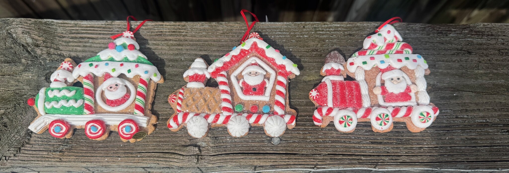 Iced Gingerbread Train Ornament (3-Styles)