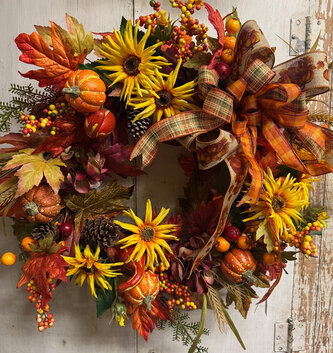 Custom Fall Mountain Wreath