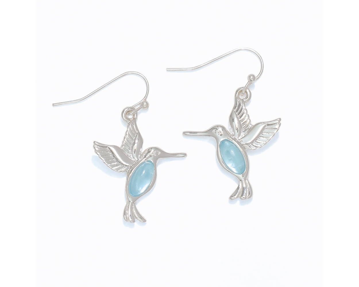 Silver Hummingbird Earrings