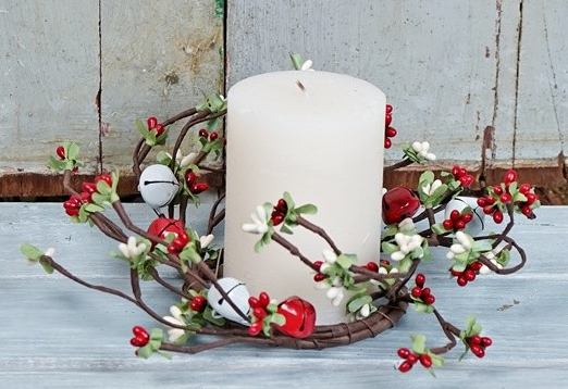 Jingle Bell Berry Candle Ring