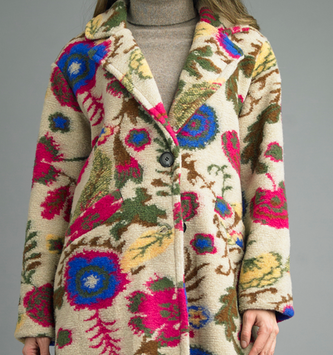 Tempo Paris Lined Double Button Floral Jacket By: Tempo Paris (2-Colors)