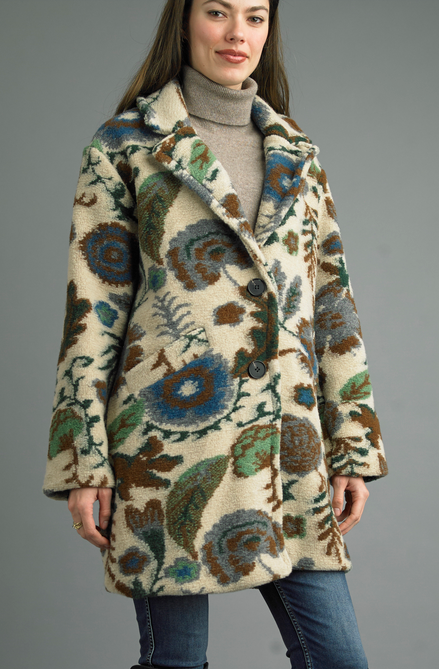 Tempo Paris Lined Double Button Floral Jacket By: Tempo Paris (2-Colors) Tempo Paris Lined Double Button Floral Jacket By: Tempo Paris (2-Colors)