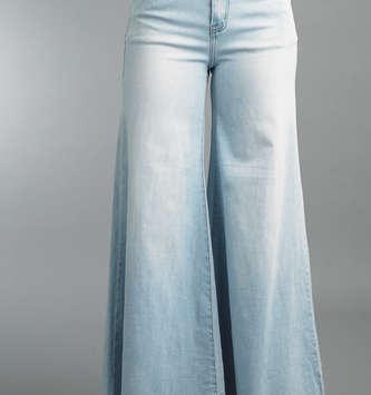 Denim Wide Leg Pants by Tempo Paris