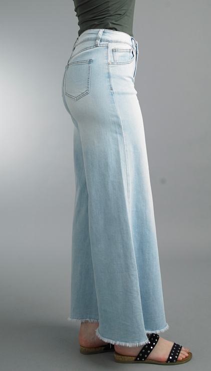 Denim Wide Leg Pants by Tempo Paris