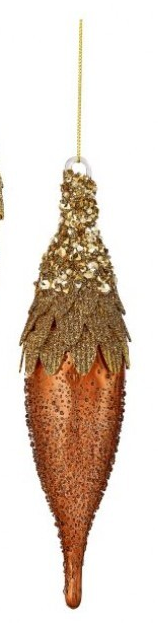 Glass Sequin Finial Ornament