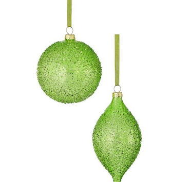 Beaded Glass Glitter Ornament