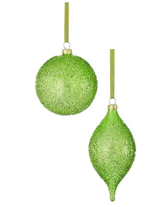 Beaded Glass Glitter Ornament