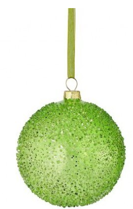 Beaded Glass Glitter Ornament