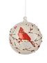 Frosted Glass Cardinal Ornament
