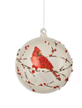 Frosted Glass Cardinal Ornament