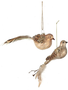 Glass Feathered Quail Ornament (2-Styles)