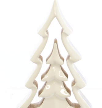 White Enamel Cut Out Tree (2-Sizes)