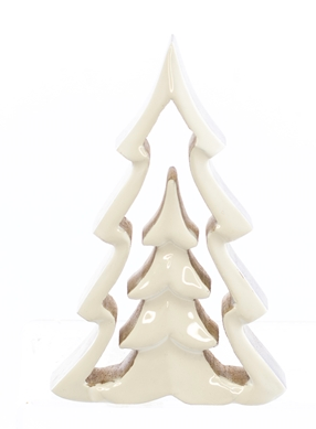 White Enamel Cut Out Tree (2-Sizes)