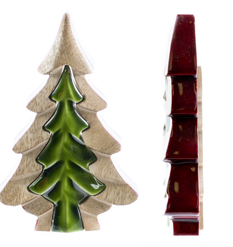 Red Enamel Puzzle Tree (3-Sizes)