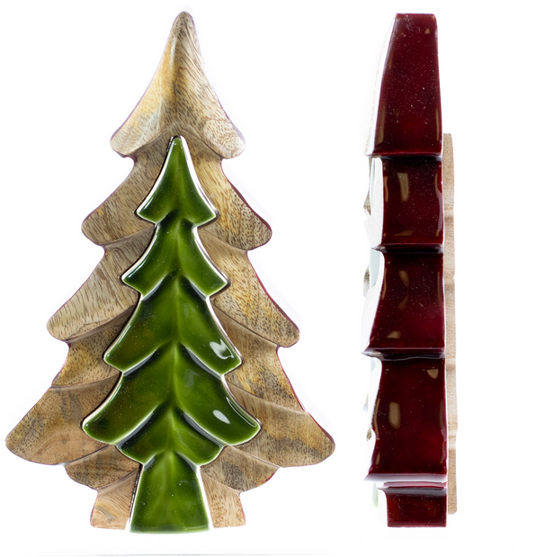 Red Enamel Puzzle Tree (3-Sizes)