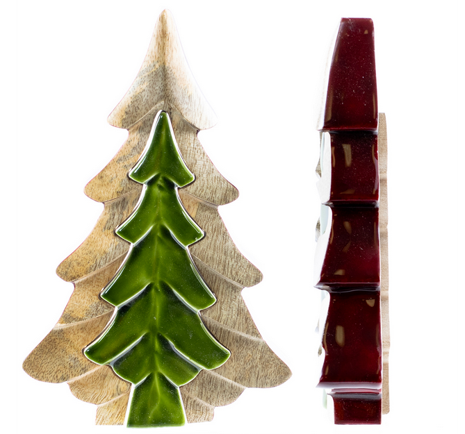 Red Enamel Puzzle Tree (3-Sizes)