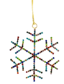 Multicolor Rhinestone Snowflake Ornament (2-Sizes)