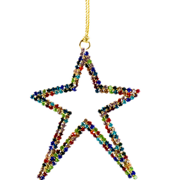 Multicolor Rhinestone Star Ornament