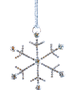 Mini Rhinestone Snowflake Ornament