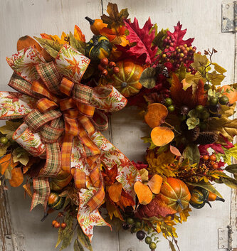Custom Autumn Bounty Wreath