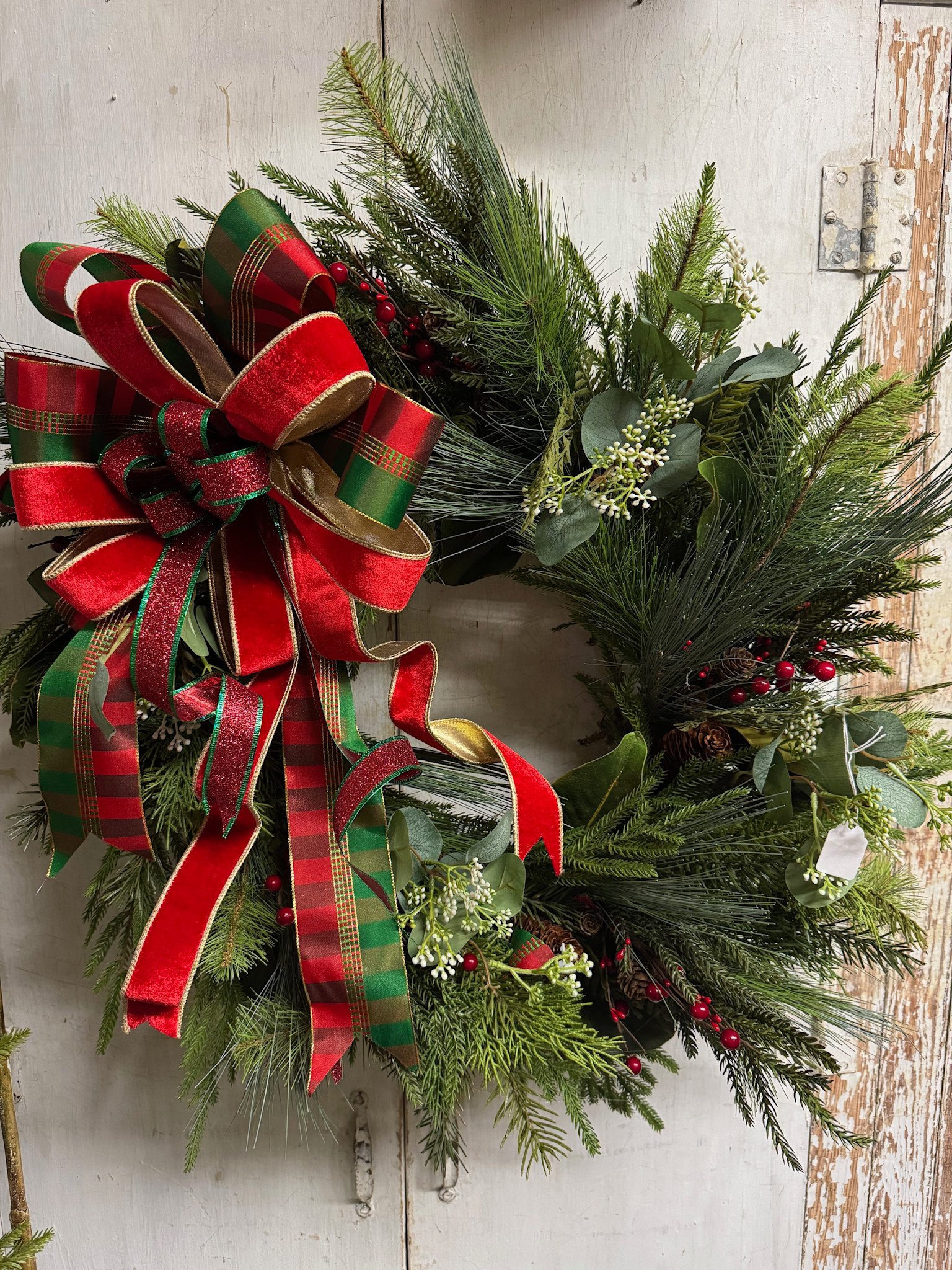 Custom Traditional Mountain Christmas Wreath