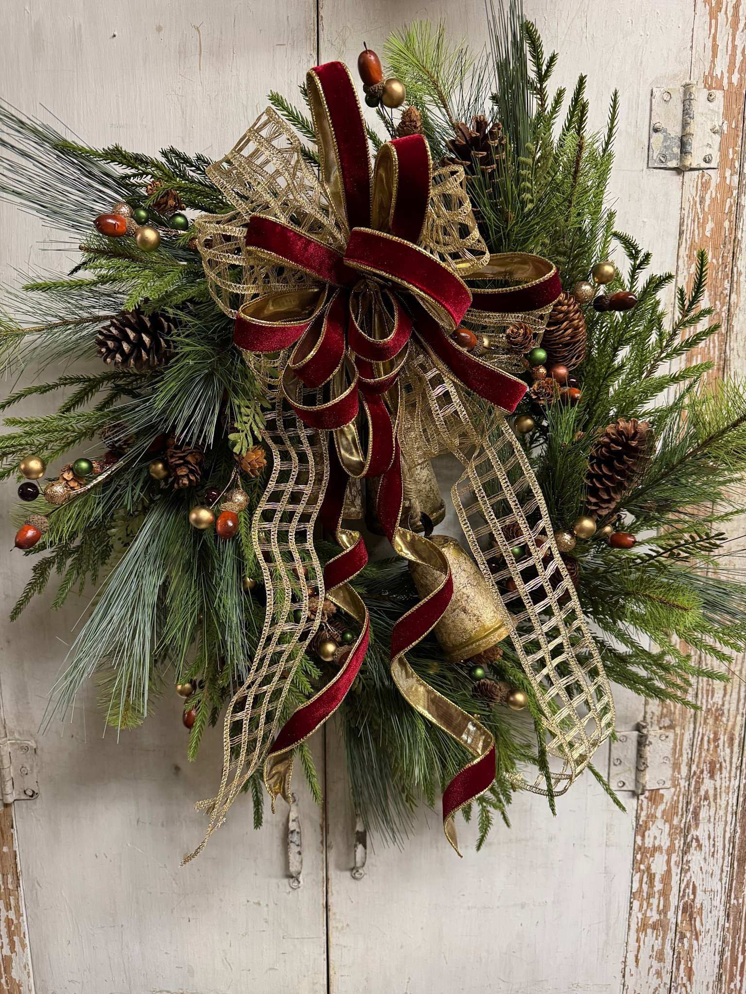Custom Golden Bells Wreath