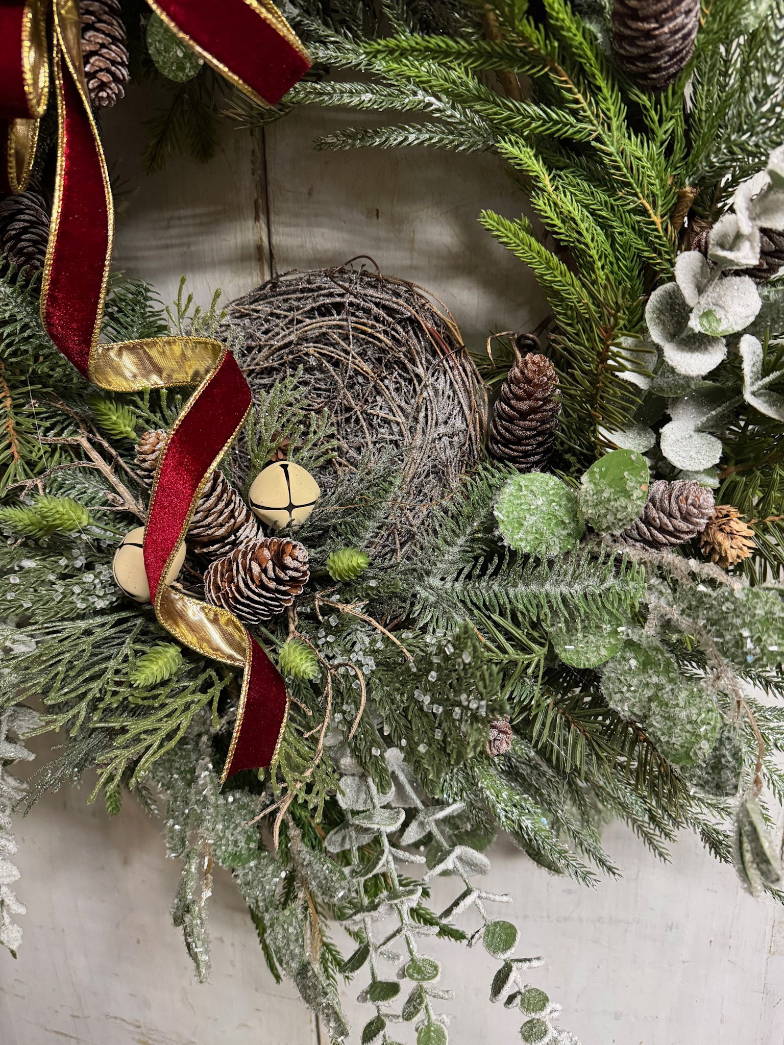 Custom Iced Winter Elegance Wreath