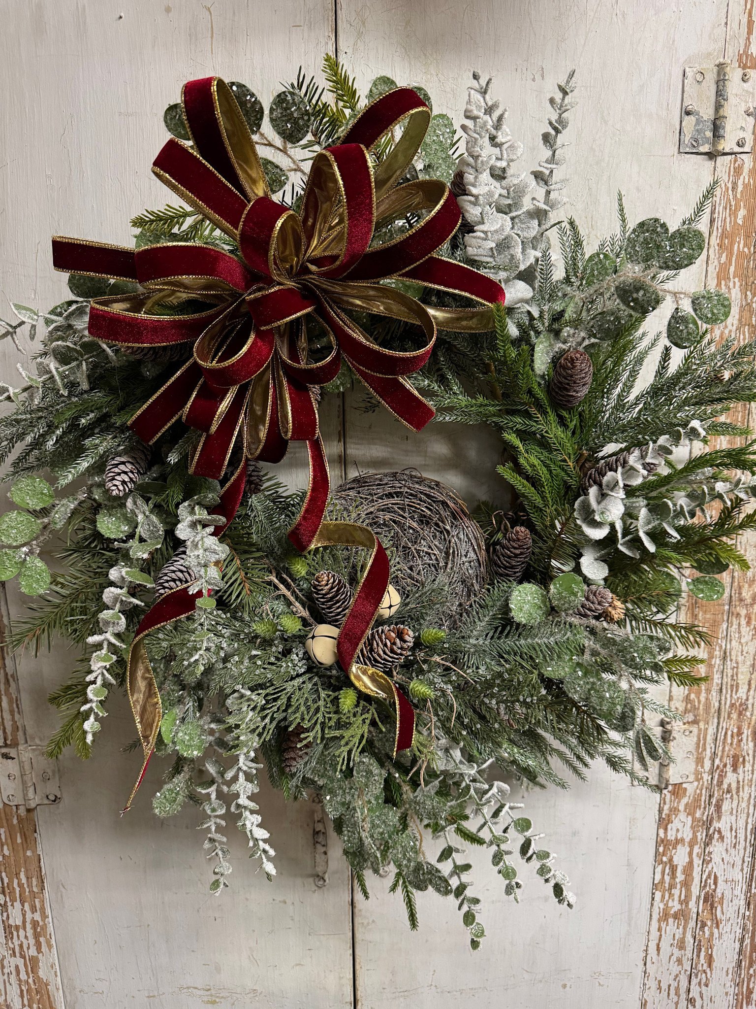 Custom Iced Winter Elegance Wreath