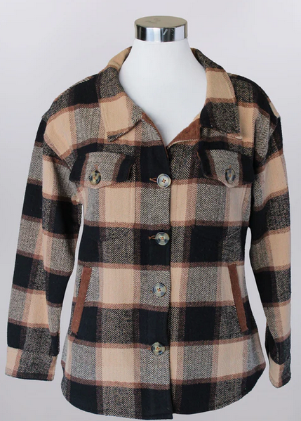 Double Pocket Plaid Shacket