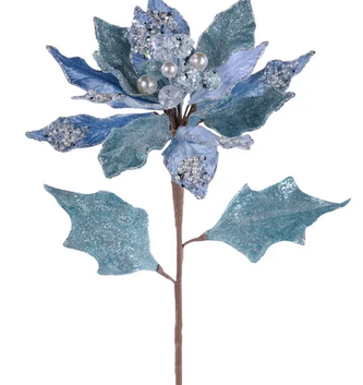 Elegant Pearl Blue Poinsettia