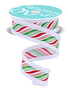 1.5" x 10 YDS Peppermint Twist Wired Ribbon