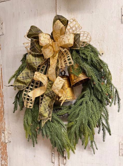 Custom Norfolk Pine & Bell Wreath
