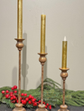 Set of 3 Golden Taper Candle Holders Set of 3 Golden Taper Candle Holders